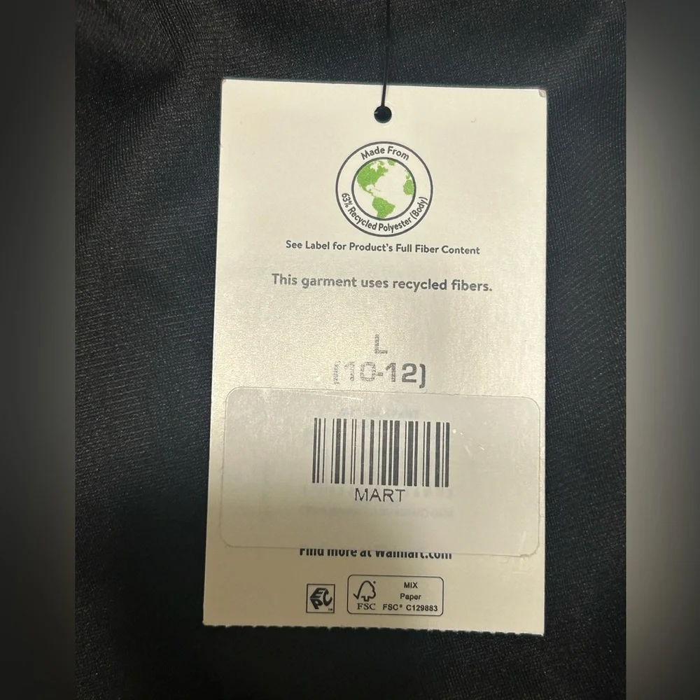 Athletic Works Black Gray Joggers Size Large‎ (10-12) NEW with Tags